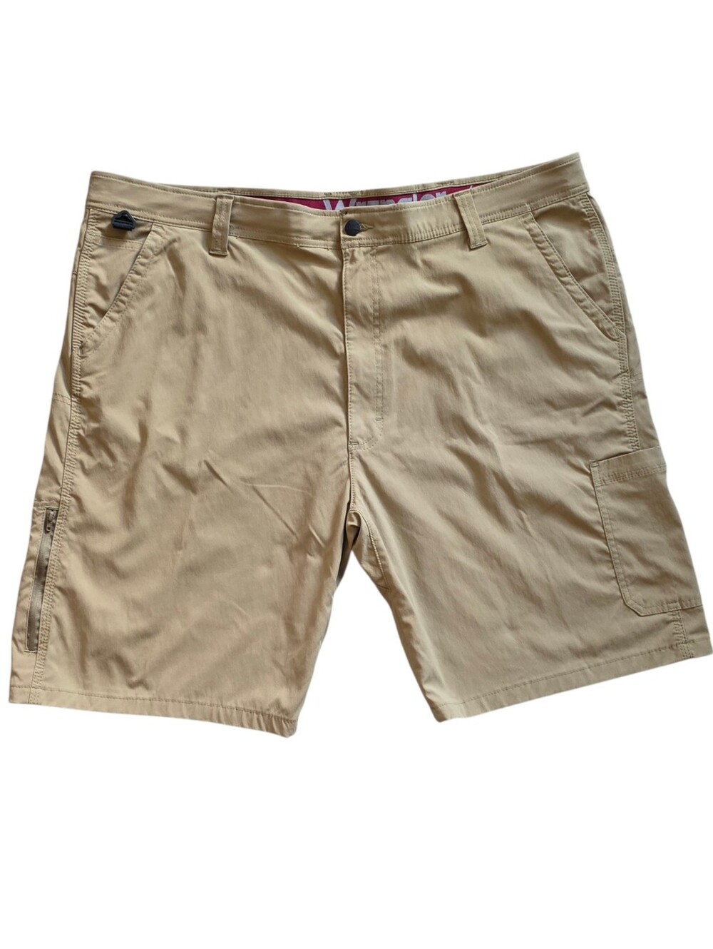 Wrangler 44 ATG Khaki Tan Utility Cargo Outdoor Shorts All Terrain Gear